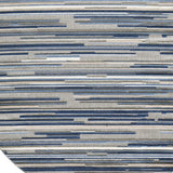 8’ Round Blue Abstract Striped Indoor Outdoor Area Rug - Homeroots