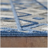 3' X 5' Blue And Gray Abstract Stain Resistant Indoor Outdoor Area Rug - Homeroots - Flyclothing LLC