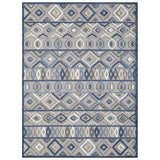 5' X 7' Blue And Gray Abstract Stain Resistant Indoor Outdoor Area Rug - Homeroots