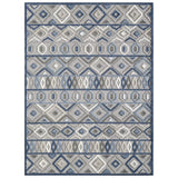 7' X 9' Blue And Gray Abstract Stain Resistant Indoor Outdoor Area Rug - Homeroots