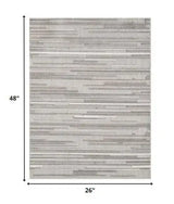 2' X 4' Gray Abstract Stain Resistant Indoor Outdoor Area Rug - Homeroots - Flyclothing LLC