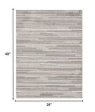 2' X 4' Gray Abstract Stain Resistant Indoor Outdoor Area Rug - Homeroots - Flyclothing LLC