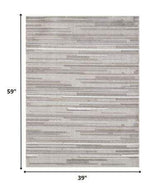 3' X 5' Gray Abstract Stain Resistant Indoor Outdoor Area Rug - Homeroots - Flyclothing LLC