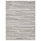 3' X 5' Gray Abstract Stain Resistant Indoor Outdoor Area Rug