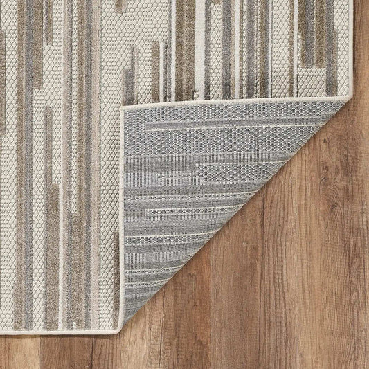 3' X 5' Gray Abstract Stain Resistant Indoor Outdoor Area Rug - Homeroots - Flyclothing LLC