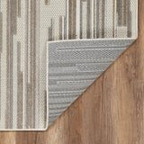 3' X 5' Gray Abstract Stain Resistant Indoor Outdoor Area Rug - Homeroots