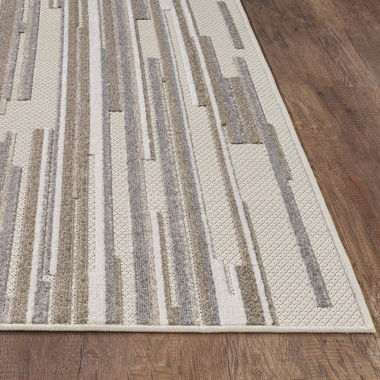 3' X 5' Gray Abstract Stain Resistant Indoor Outdoor Area Rug - Homeroots - Flyclothing LLC