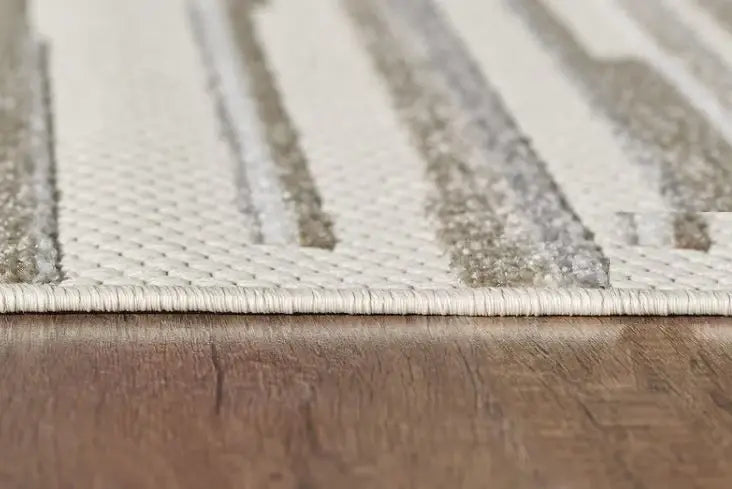 5' X 7' Gray Abstract Stain Resistant Indoor Outdoor Area Rug - Homeroots - Flyclothing LLC