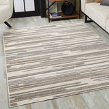 5' X 7' Gray Abstract Stain Resistant Indoor Outdoor Area Rug - Homeroots