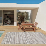5' X 7' Gray Abstract Stain Resistant Indoor Outdoor Area Rug - Homeroots