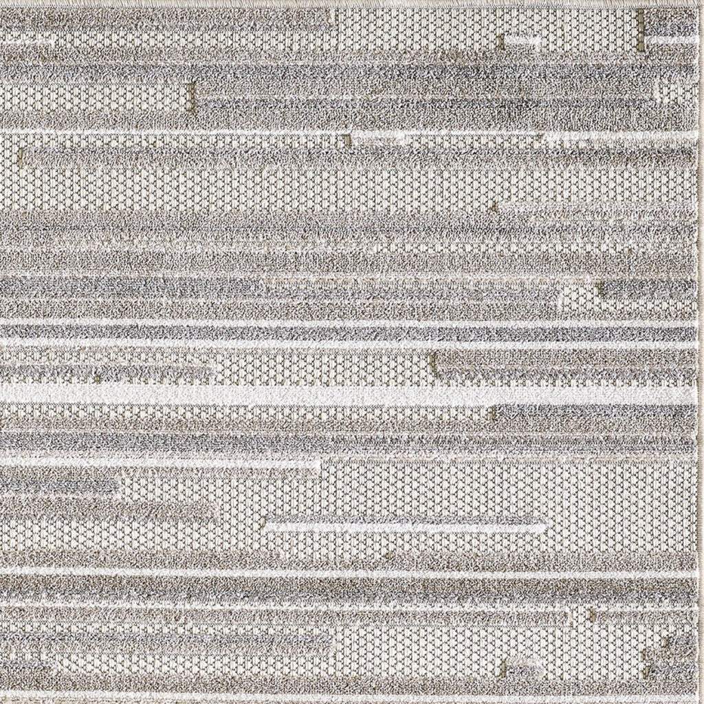 5' X 7' Gray Abstract Stain Resistant Indoor Outdoor Area Rug - Homeroots - Flyclothing LLC