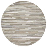 8' Round Gray Round Abstract Stain Resistant Indoor Outdoor Area Rug - Homeroots - Flyclothing LLC