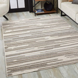 8' X 10' Gray Abstract Stain Resistant Indoor Outdoor Area Rug - Homeroots - Flyclothing LLC