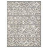 2' X 4' Gray And Ivory Southwestern Stain Resistant Indoor Outdoor Area Rug - Homeroots