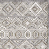 2' X 4' Gray And Ivory Southwestern Stain Resistant Indoor Outdoor Area Rug - Homeroots - Flyclothing LLC