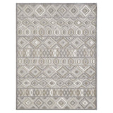 3' X 5' Gray and Ivory Southwestern Stain Resistant Indoor Outdoor Area Rug - Homeroots - Flyclothing LLC