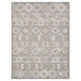 5' X 7' Gray And Ivory Southwestern Stain Resistant Indoor Outdoor Area Rug - Homeroots