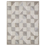 2' X 4' Gray Geometric Stain Resistant Indoor Outdoor Area Rug - Homeroots