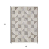 7' X 9' Gray Geometric Stain Resistant Indoor Outdoor Area Rug - Homeroots - Flyclothing LLC