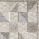 7' X 9' Gray Geometric Stain Resistant Indoor Outdoor Area Rug - Homeroots - Flyclothing LLC