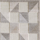 8' X 10' Gray Geometric Stain Resistant Indoor Outdoor Area Rug - Homeroots - Flyclothing LLC