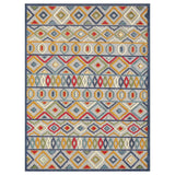 3' X 5' Multi Aztec Pattern Indoor Outdoor Area Rug - Homeroots
