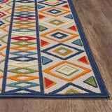 3' X 5' Multi Aztec Pattern Indoor Outdoor Area Rug - Homeroots - Flyclothing LLC