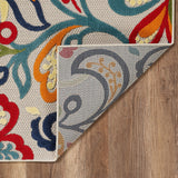 5’ X 7’ Multi Jacobean Floral Indoor Outdoor Area Rug - Homeroots
