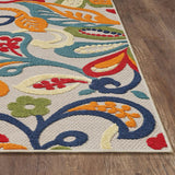 5’ X 7’ Multi Jacobean Floral Indoor Outdoor Area Rug - Homeroots