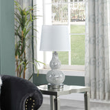 20" White Table Lamp With White Globe Shade - Homeroots - Flyclothing LLC
