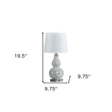 20" White Table Lamp With White Globe Shade - Homeroots - Flyclothing LLC