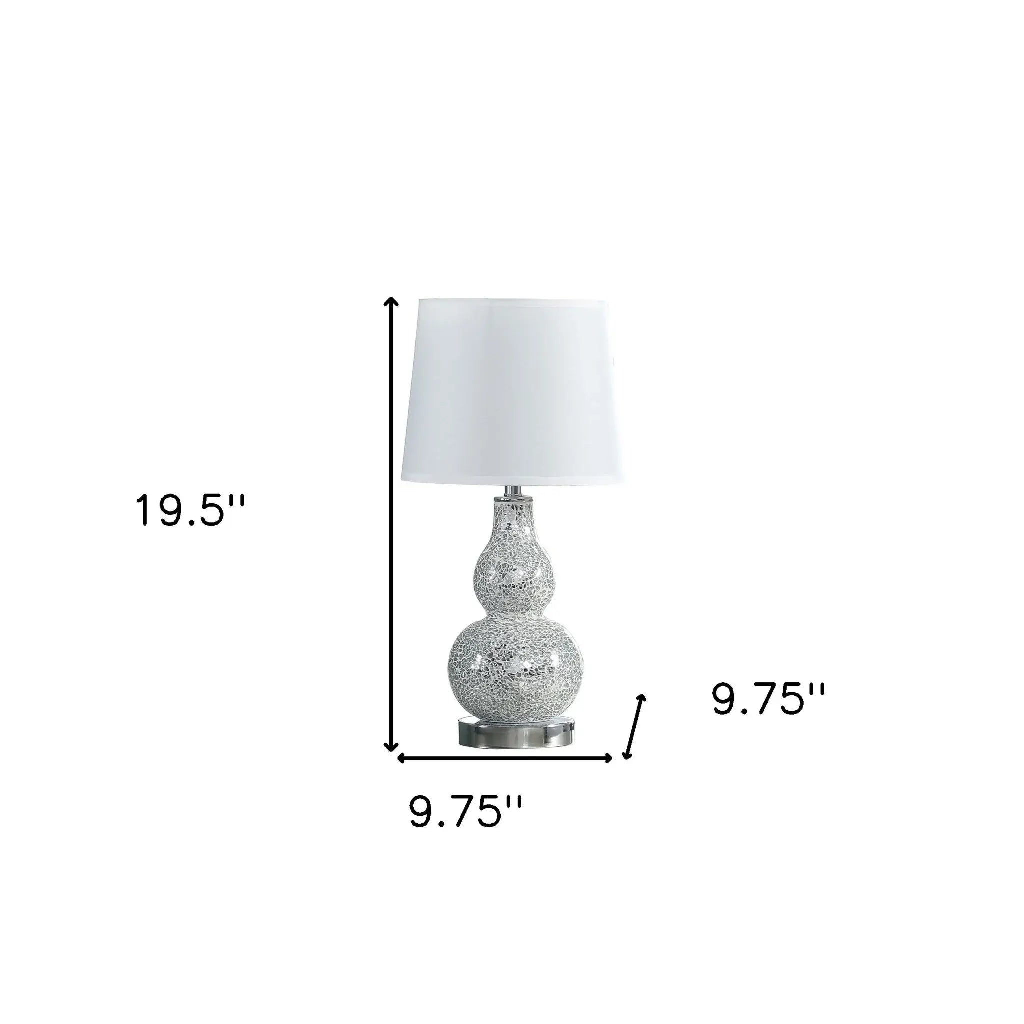20" White Table Lamp With White Globe Shade - Homeroots - Flyclothing LLC