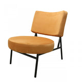 32" Orange Contemporary Rectangle and Circle Accent Chair - Homeroots