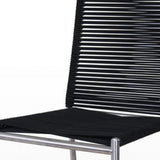 30" Black And Silver Stainless Steel Bar Height Bar Chair - Homeroots