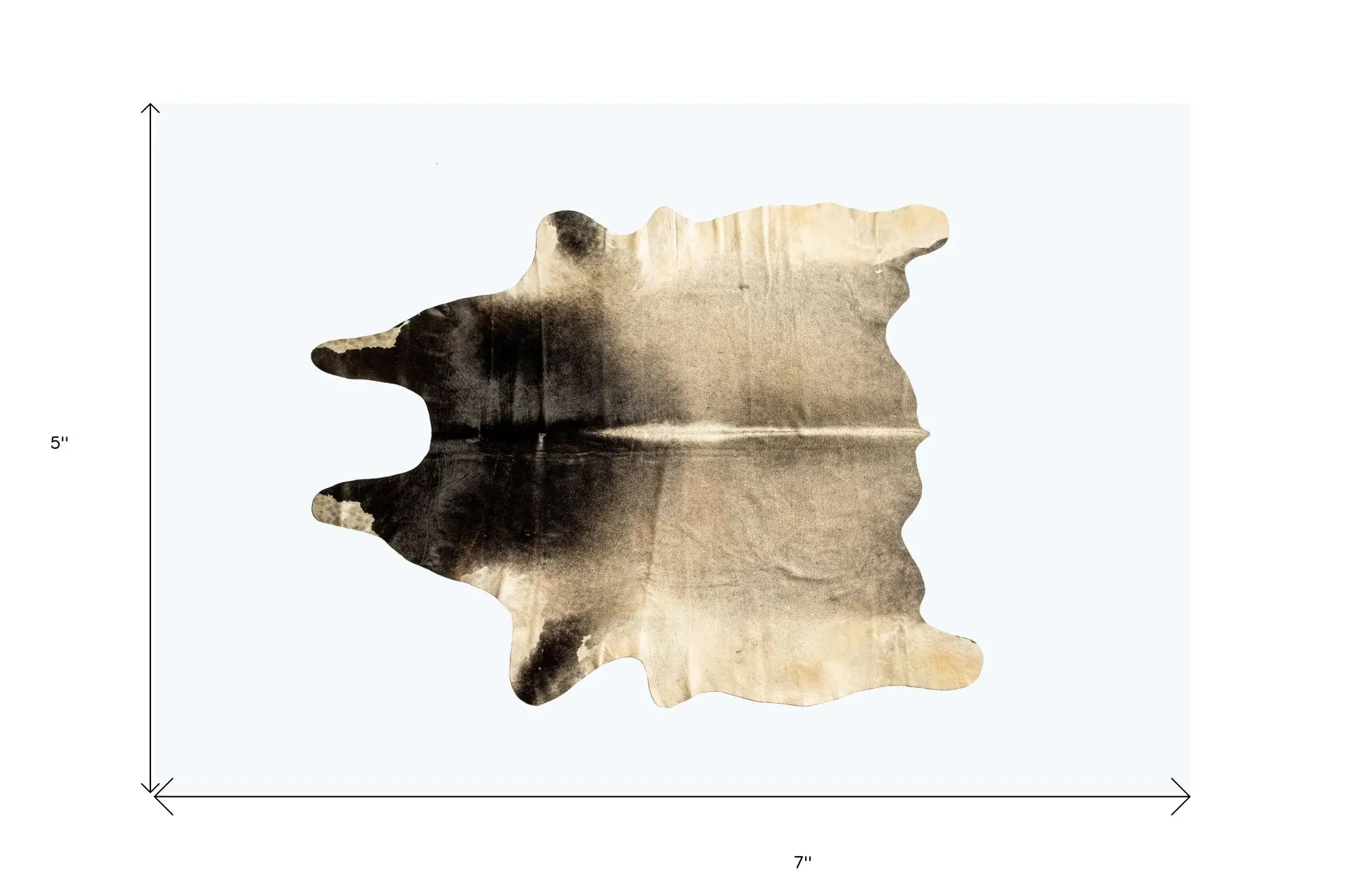 5' X 7' Grey Normande Cowhide Ombre Cowhide Handmade Area Rug - Homeroots - Flyclothing LLC
