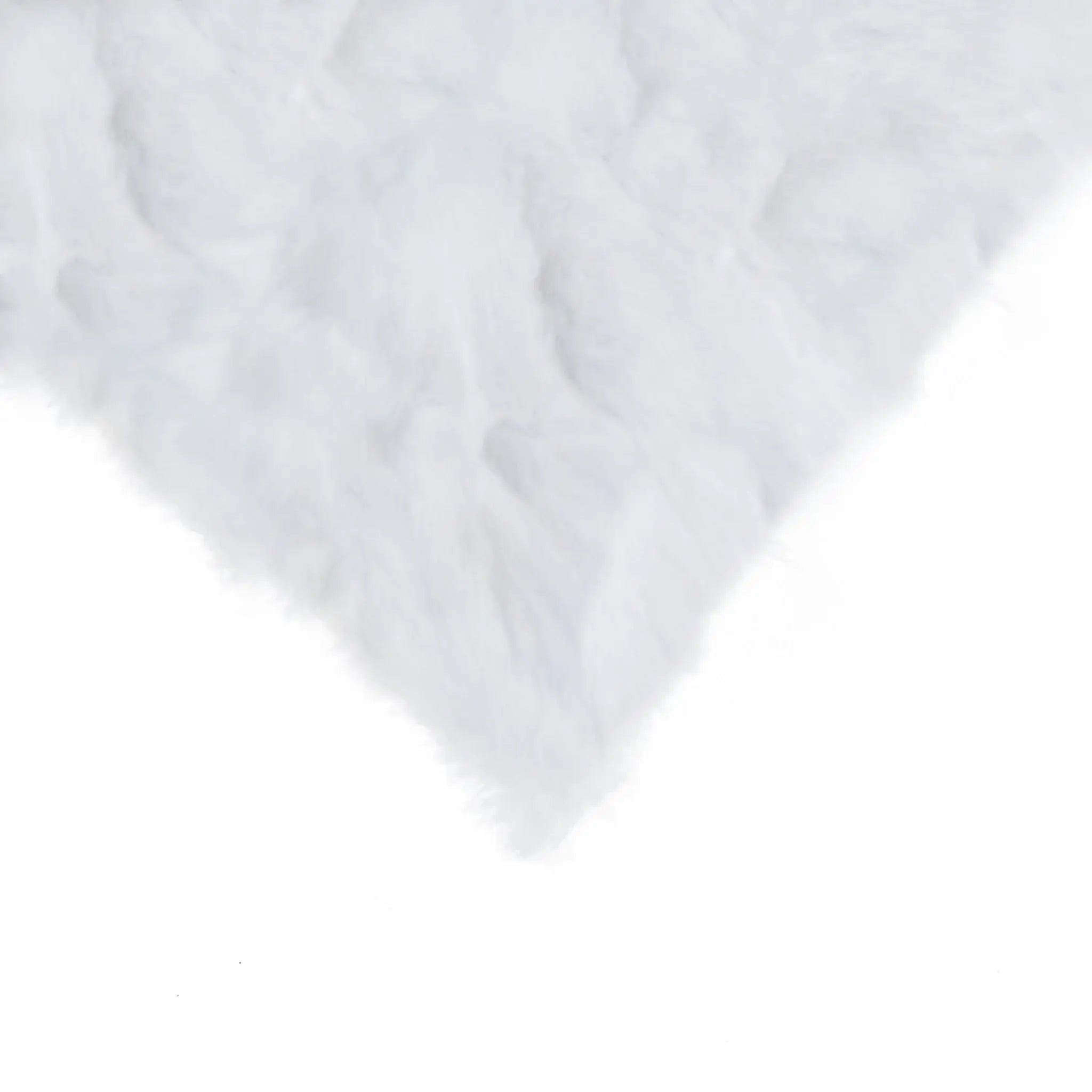 Set Of Two 18" White Rabbit Zippered Natural Fur Throw Pillows - Homeroots - Flyclothing LLC
