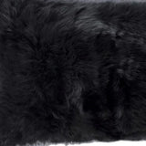 Set of Two 12" X 20" Black Rabbit Natural Fur Throw Pillow - Homeroots - Flyclothing LLC