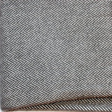 Dark Grey and White Dreamy Soft Herringbone Throw Blanket - Homeroots - Flyclothing LLC