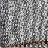 Dark Grey and White Dreamy Soft Herringbone Throw Blanket - Homeroots - Flyclothing LLC