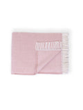 70" X 55" Dusty Rose Woven Cotton Herringbone Plush Throw Blanket - Homeroots