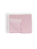 70" X 55" Dusty Rose Woven Cotton Herringbone Plush Throw Blanket