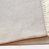 Grey and White Dreamy Soft Herringbone Throw Blanket - Homeroots - Flyclothing LLC