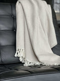 Grey and White Dreamy Soft Herringbone Throw Blanket - Homeroots - Flyclothing LLC