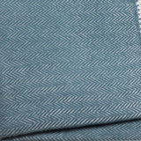 Aqua Blue and White Dreamy Soft Herringbone Throw Blanket - Homeroots - Flyclothing LLC