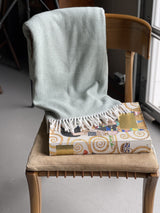 55" X 70" Sage and Ivory Woven Cotton Herringbone Plush Throw Blanket - Homeroots - Flyclothing LLC