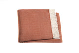 Orange and White Dreamy Soft Herringbone Throw Blanket - Homeroots
