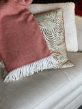 Orange and White Dreamy Soft Herringbone Throw Blanket - Homeroots - Flyclothing LLC