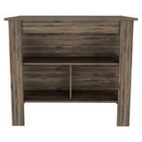 Brown Kitchen Island with Three Storage Shelves - Homeroots - Flyclothing LLC