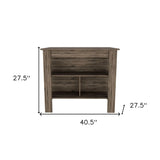 Brown Kitchen Island with Three Storage Shelves - Homeroots - Flyclothing LLC