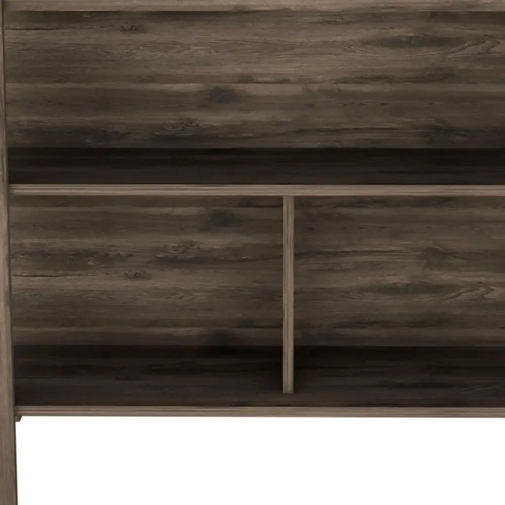Brown Kitchen Island with Three Storage Shelves - Homeroots - Flyclothing LLC